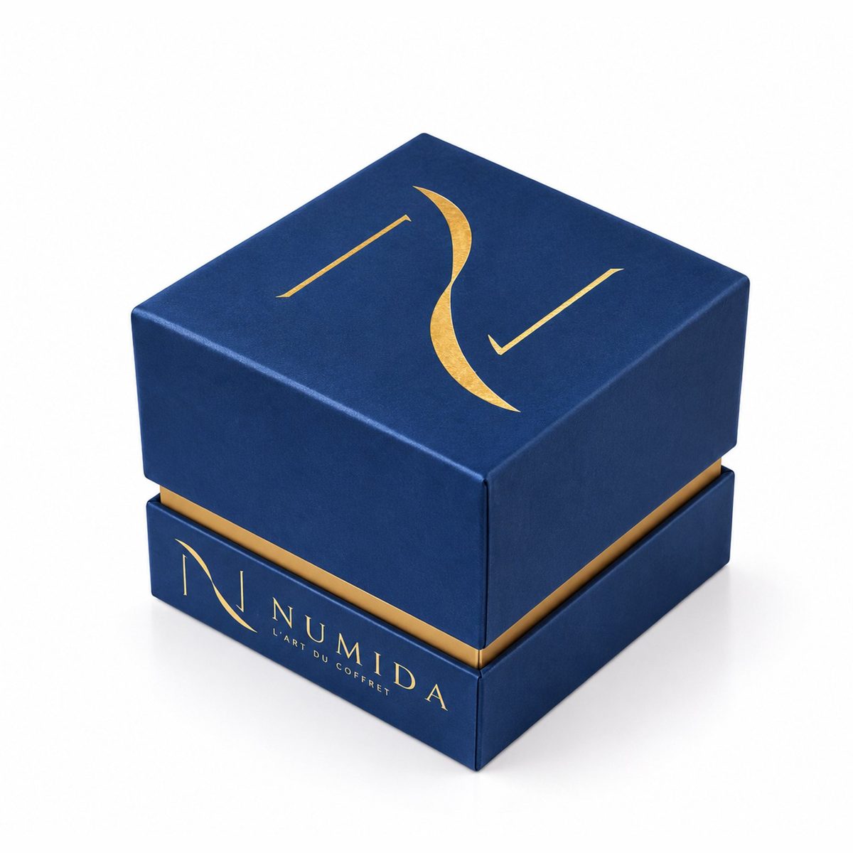 Coffret NUMIDA bleu marine et or
