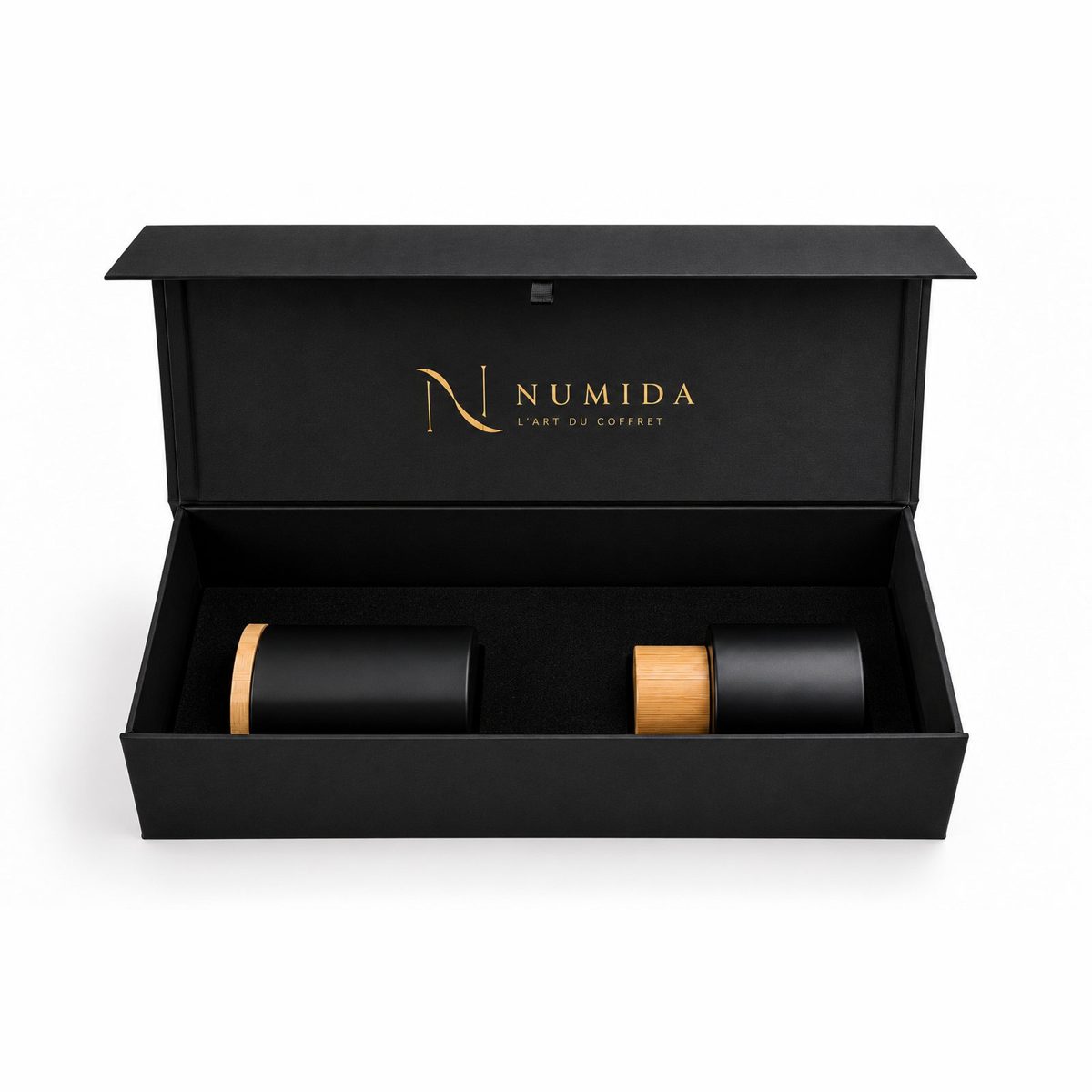 Coffret NUMIDA noir avec calage